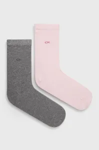 Ponožky Calvin Klein (2-pack) dámské, růžová barva #1960232