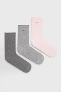 Ponožky Calvin Klein (3-pak) dámské, růžová barva