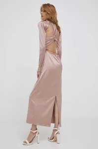 Šaty Calvin Klein béžová barva, maxi