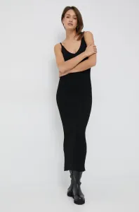 Šaty Calvin Klein černá barva, maxi #4285107