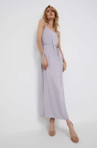 Šaty Calvin Klein fialová barva, maxi
