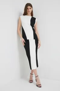 Sukně Calvin Klein béžová barva, midi #5010005