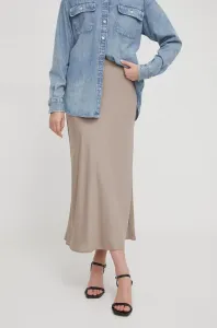 Sukně Calvin Klein šedá barva, midi, áčková #6179203
