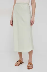 Sukně Calvin Klein zelená barva, midi, áčková #3929560