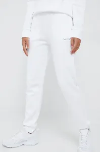 Tepláky Calvin Klein dámské, bílá barva, hladké #4116481
