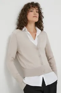 Vlněný svetr Calvin Klein dámský, šedá barva, lehký
