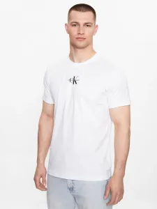 Bavlněné tričko Calvin Klein Jeans bílá barva, s potiskem #5342968