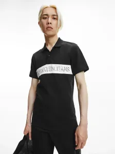 Calvin Klein pánské černé polo tričko - M (BEH) #1413331