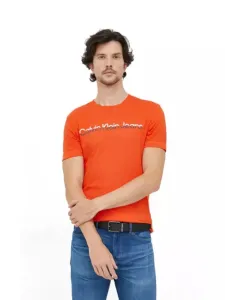 Calvin Klein pánské oranžové tričko #3995013
