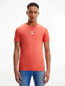 Calvin Klein pánské tričko rhubarb red - S (XLV)