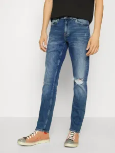 Calvin Klein pánské modré džíny SLIM - 34/32 (1BJ)