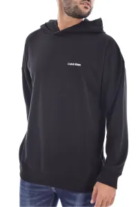 Pyžamová mikina Calvin Klein Underwear pánská, černá barva, s aplikací