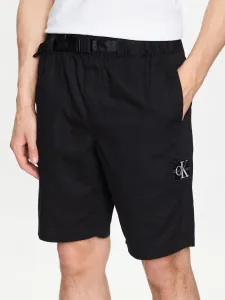 Calvin Klein pánské černé látkové šortky - M (BEH)