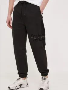 Tepláky Calvin Klein Jeans černá barva, s potiskem #4535429