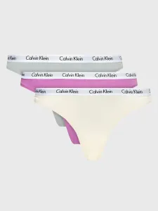 Calvin Klein 3 PACK - dámská tanga QD3587E-CFU M