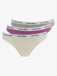 Calvin Klein 3 PACK - dámská tanga QD3587E-CFU XL
