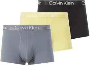 Boxerky Calvin Klein Underwear 3-pack pánské, žlutá barva