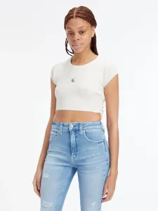 Calvin Klein Jeans Crop top Bílá #4180128