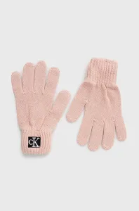 Dětské rukavice Calvin Klein Jeans růžová barva #1962655
