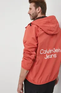 Bunda Calvin Klein Jeans pánská, oranžová barva, přechodná #1985741
