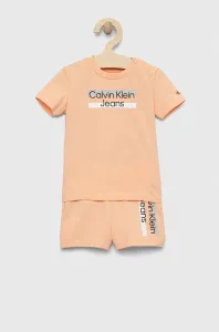 Dětská souprava Calvin Klein Jeans oranžová barva #4346136