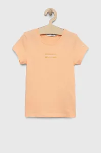 Dětské bavlněné tričko Calvin Klein Jeans oranžová barva #3652163