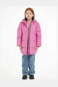 Dětská bunda Calvin Klein Jeans fialová barva #5659074