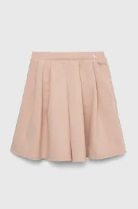 Dětská sukně Calvin Klein Jeans růžová barva, mini, áčková
