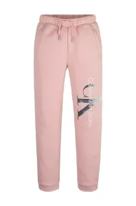 Dětské tepláky Calvin Klein Jeans růžová barva, s potiskem #5088862