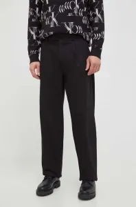 Kalhoty Calvin Klein Jeans pánské, černá barva, jednoduché #5971956