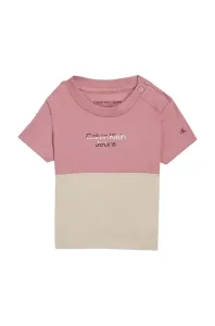 Kojenecké tričko Calvin Klein Jeans růžová barva #5625022