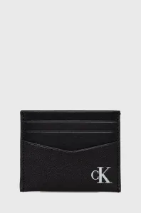 Kožené pouzdro na karty Calvin Klein Jeans černá barva #2853820