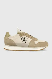 Sneakers boty Calvin Klein Jeans Ym0ym00553 Runner Sock Laceup Ny-lth béžová barva #4171876