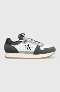 Sneakers boty Calvin Klein Jeans Runner Sock Laceup šedá barva