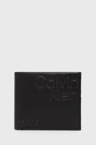 Kožená peněženka Calvin Klein Jeans černá barva #2048270