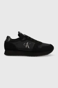 Sneakers boty Calvin Klein Jeans RUNNER SOCK LACE UP černá barva, YM0YM00553