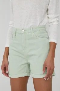 Bavlněné šortky Calvin Klein Jeans dámské, hladké, high waist #4140247