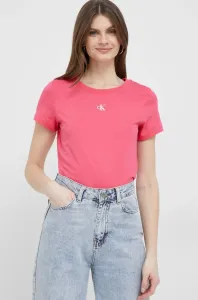 Bavlněné tričko Calvin Klein Jeans Fialová barva