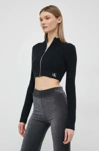 Bavlněný kardigan Calvin Klein Jeans dámský, černá barva