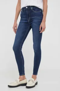 Džíny Calvin Klein Jeans dámské, tmavomodrá barva #4841506