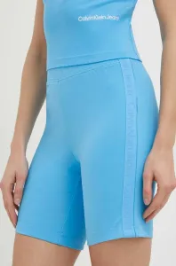 Kraťasy Calvin Klein Jeans dámské, s aplikací, high waist