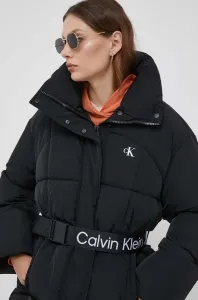 Bunda Calvin Klein Jeans dámská, černá barva, zimní #5756329