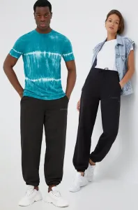 Kalhoty Calvin Klein Jeans černá barva, hladké