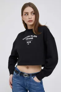 Mikina Calvin Klein Jeans dámská, černá barva, s potiskem #5967076