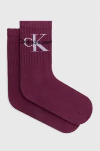 Ponožky Calvin Klein Jeans dámské, fialová barva