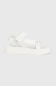 Sandály Calvin Klein Jeans dámské, bílá barva, na platformě #5832435