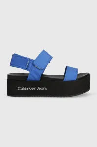 Sandály Calvin Klein Jeans FLATFORM SANDAL SOFTNY dámské, na platformě, YW0YW00965