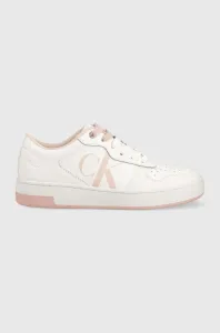 Sneakers boty Calvin Klein Jeans Cupsole Laceup Basket Low bílá barva #2035444