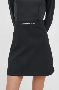 Sukně Calvin Klein Jeans černá barva, mini, áčková