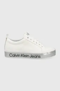 Tenisky Calvin Klein Jeans dámské, bílá barva #4189385
